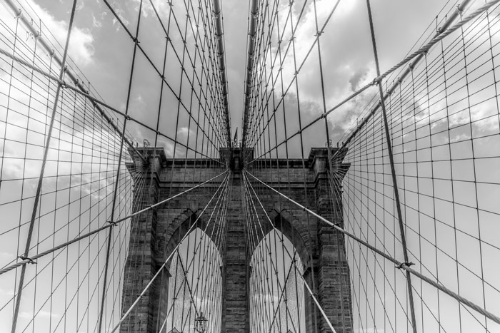Brooklyn Bridge schwarz weiß
